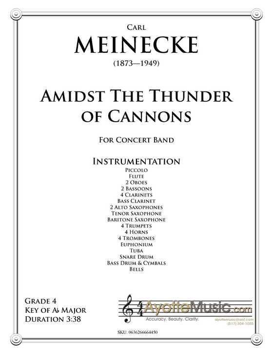 Meinecke - Amidst the Thunder of Cannons , arr. Marc Oliver