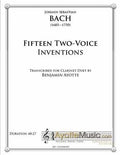 Bach - Fifteen Two Voice Inventions for Clatinet duet