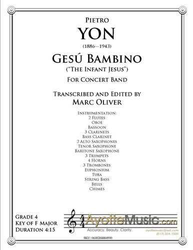 Yon - Gesu Bambino , arr. Marc Oliver