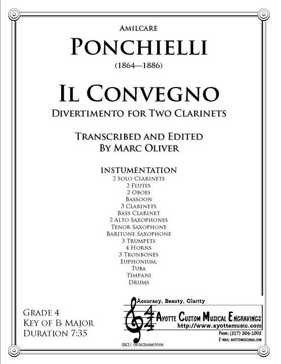 Ponchielli - Il Convegno , arr. Marc Oliver