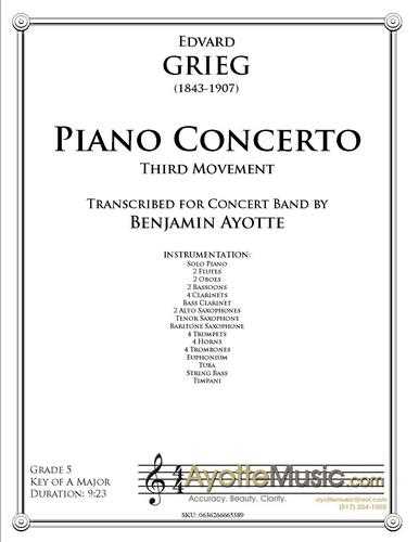 Grieg - Piano Concerto, Third Movement , arr. Marc Oliver for Concert Band