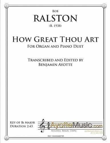 Ralston - How Great Thou Art for Organ / Piano Duet