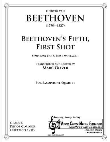 Beethoven - Beethovens Fifth, First Movement, arr. Marc Oliver for Saxophone Quartet