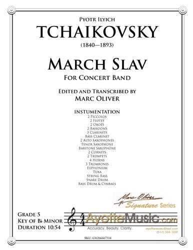 Tchaikovsky - March Slave, Op. 31 arr. Marc Oliver for Concert Band