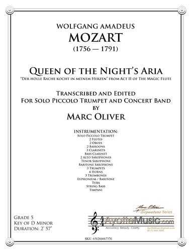 Mozart - Queen of the Night Aria for solo trumpet and band , arr. Marc Oliver
