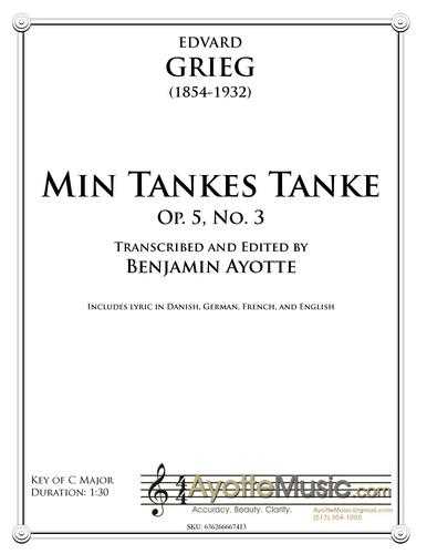 Grieg - Min Tankes Tanke (Ich Liebe Dich)