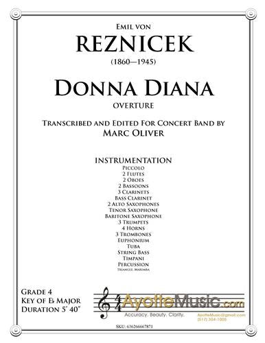 Reznicek - Donna Diana Overture , arr. Marc Oliver