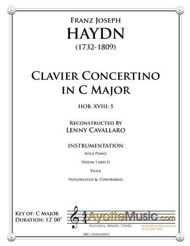 Haydn - Clavier Concertino in C Major (Hob. XVIII:5), arr. Lenny Cavallaro