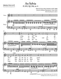 Schubert - An Sylvia for Medium Voice in F Major