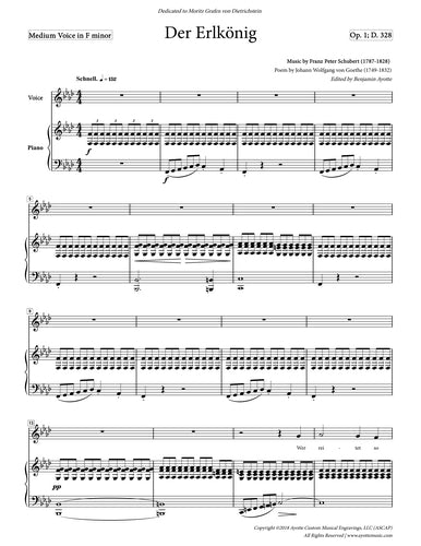 Schubert - Erlkonig for Medium Voice in F minor