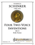 Heinrich Schenker - Four Two-Voice Inventions op. 5