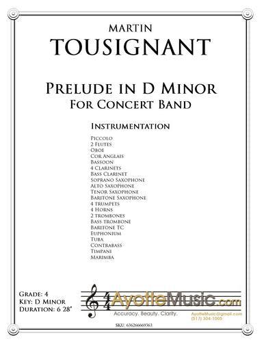 Martin Tousignant - Prelude in D Minor