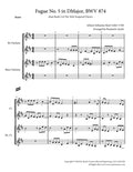 Fugue No. 5 in D Major (WTC Book 2) for Clarinet Quartet
