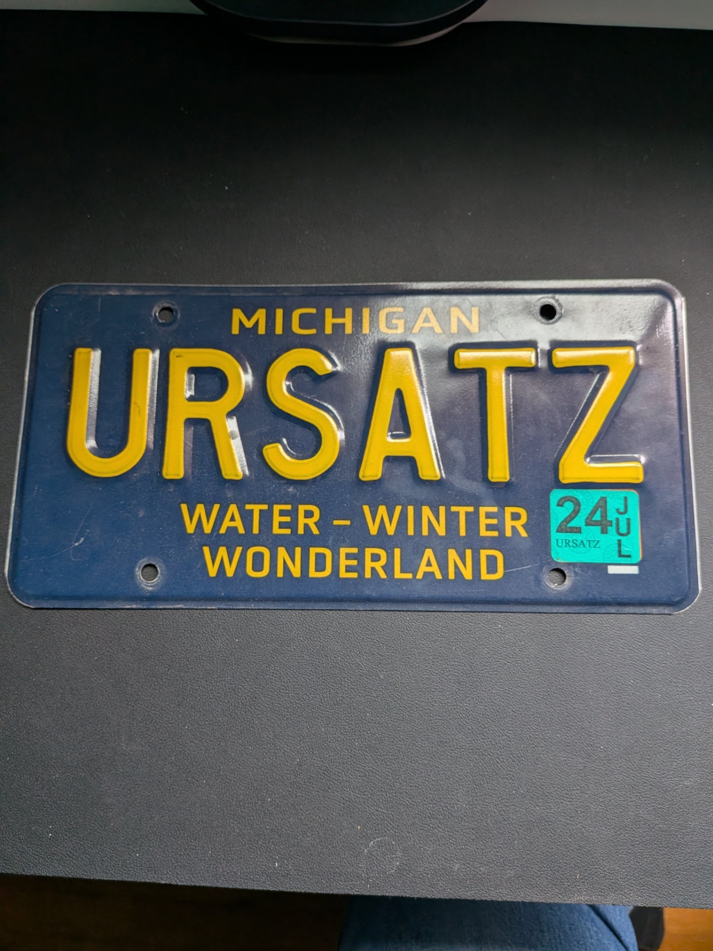 Genuine Michigan "Ursatz" License Plate