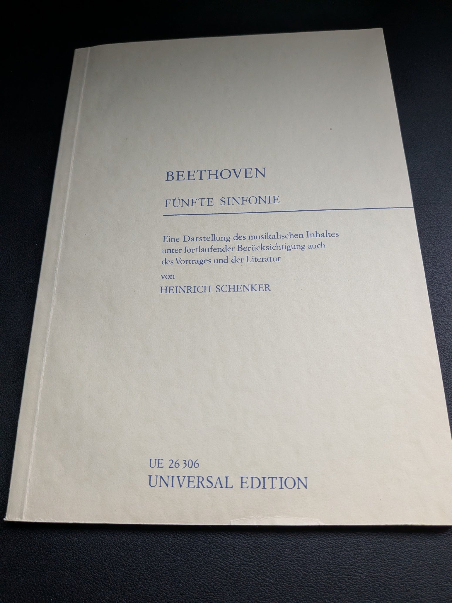 Heinrich Schenker - Analysis of Beethoven's Fifth Symphony from Der Tonwille