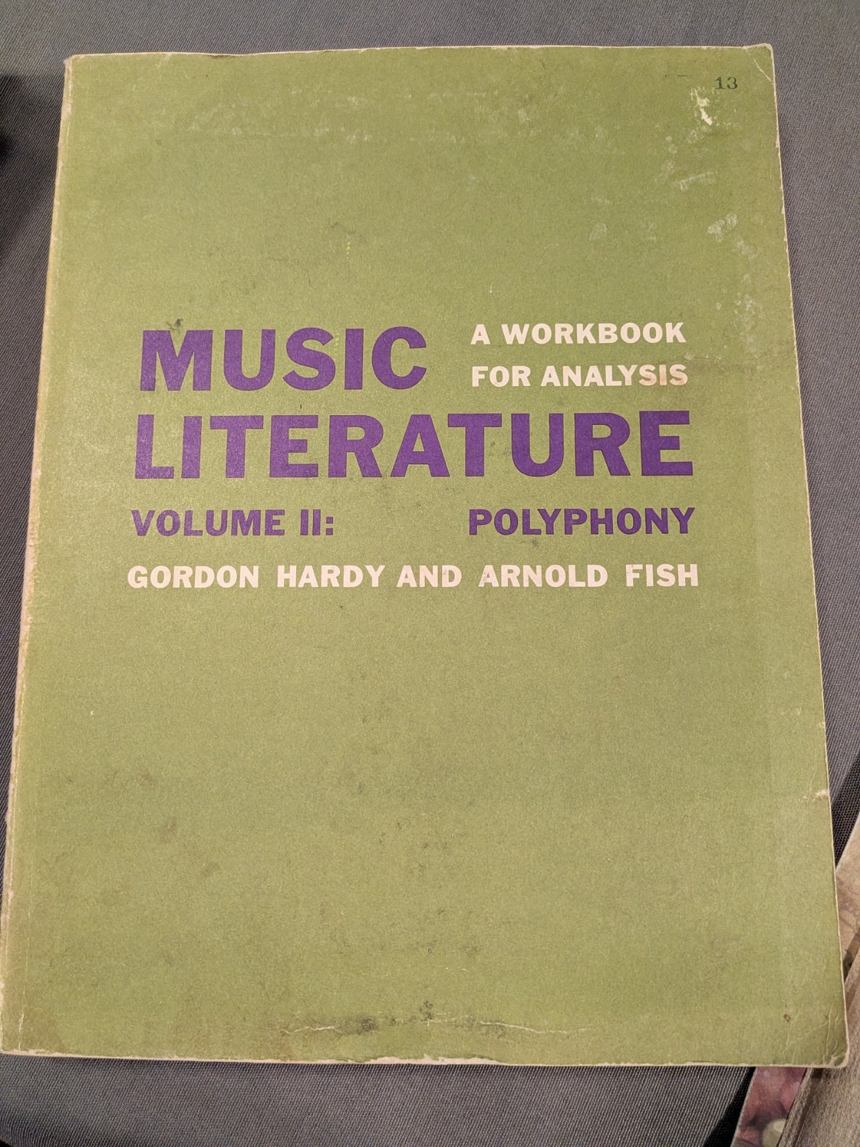 Gordon Hardy & Arnold Fish - Music Literature Workbooks for Analysis