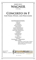 Concerto in F for Piano, Winds, and Percussion by James Hoyt Wagner (score and parts)