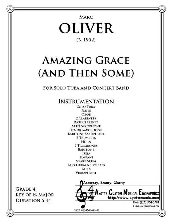 Oliver - Amazing Grace (And Then Some), arr. Marc Oliver
