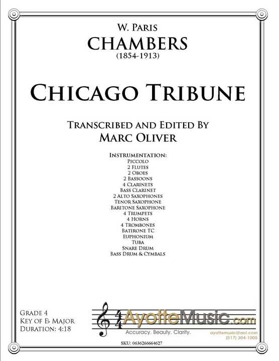 Chambers - Chicago Tribune, arr. Marc Oliver