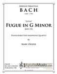 Bach - Little Fugue in G Minor for Saxophone Quartet, arr. Marc Oliver