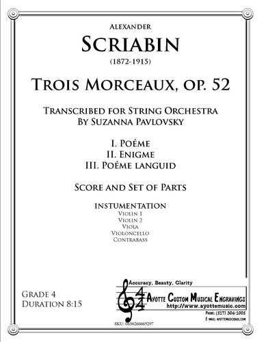 Scriabin - Trois Morceaux, Op. 52, arr. 
