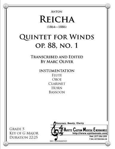 Reicha - Quintet for Winds Op. 88 No. 1, arr. Marc Oliver