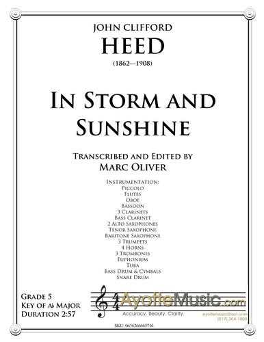 Heed - In Storm and Sunshine (Digital PDF Download), arr. Marc Oliver