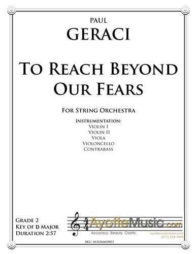 Geraci - To Reach Beyond Our Fears (Digital PDF Download), arr. 