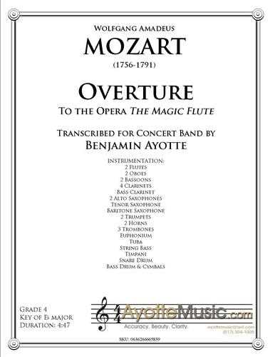 Mozart - Magic Flute Overture (Digital PDF Download)