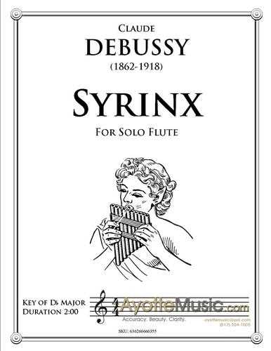 Debussy - Syrinx (Flute) (Digital PDF Download)