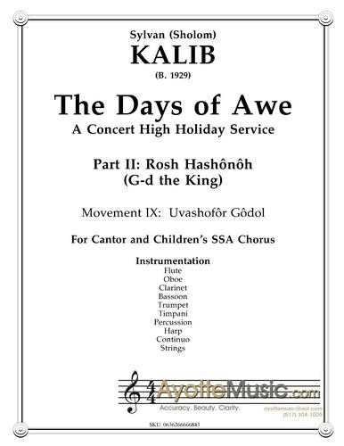 Kalib - Days of Awe - 09 Uvashofor Godol (Digital PDF Download)