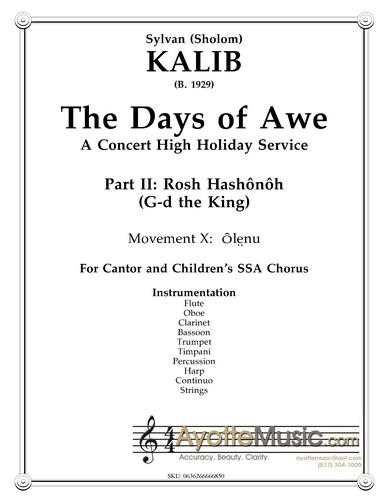 Kalib - Days of Awe - 10 oleinu (Digital PDF Download)