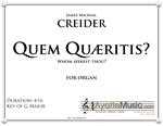 Creider - Quem Quaeritis? (Digital PDF Download) 