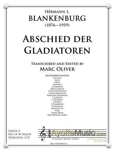 Blankenburg - Abschied der Gladiatoren, arr. Marc Oliver