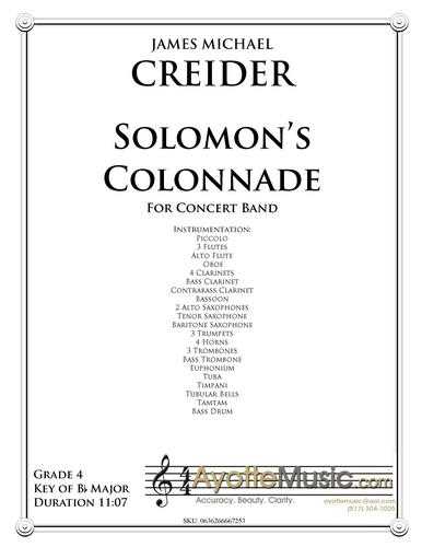 Creider - Solomons Colonnade for Concert Band 