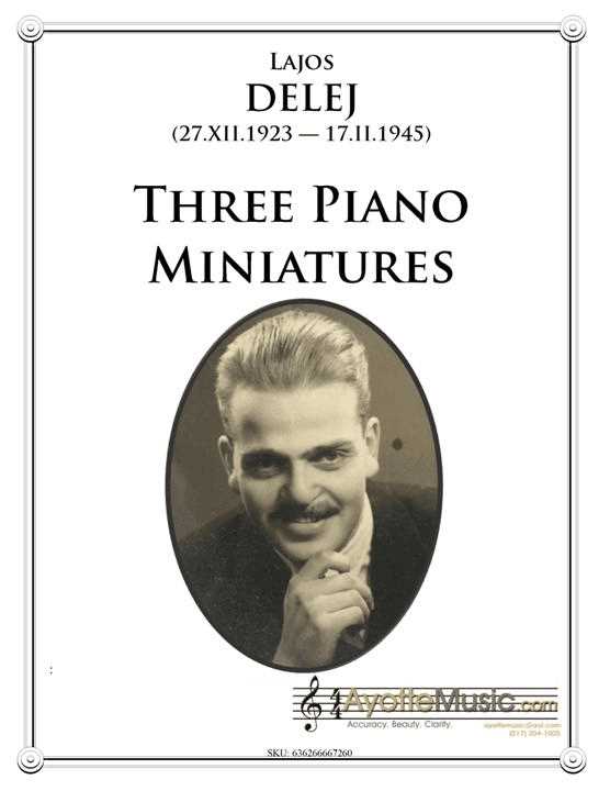 Delej - Three Piano Miniatures (Digital PDF Download)