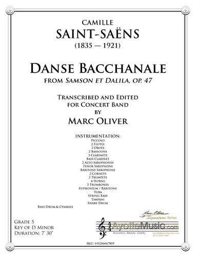 Saint-Saens - Dance Bacchanale, arr. Marc Oliver