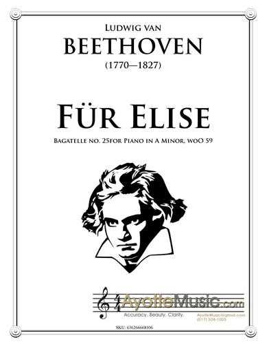 Beethoven - Fur Elise (Digital PDF Download)