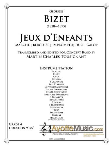 Bizet - Jeux D'Enfants (Digital PDF Download), arr. Tousignant