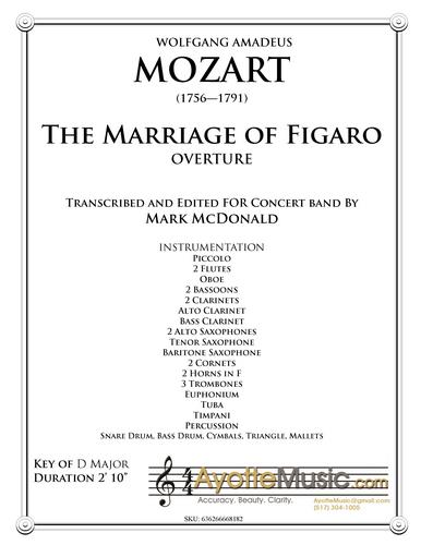 Mozart - Overture to The Marriage of Figaro (Digital PDF Download), arr. Mark McDonald
