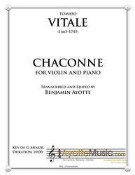 Vitale - Chaconne for Violin and Piano (Digital PDF Download)