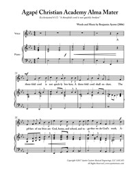 Ayotte - Agape Christian Academy Alma Mater (Digital PDF Download)