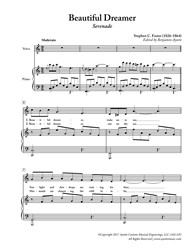 Foster - Beautiful Dreamer for Low Voice in C (Digital PDF Download)