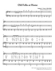 Foster - Old Folks at Home (Digital PDF Download)