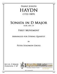 Haydn - Sonata in D Major Hob.XVI:37, arr. Peter Gross (Digital PDF Download)