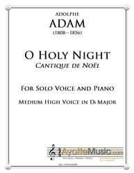 Adam - O Holy Night / Cantique de Noel for Medium High Voice in Db Major