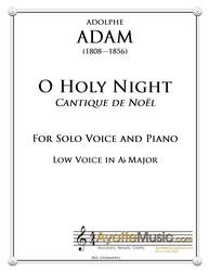 Adam - O Holy Night / Cantique de Noel for Low Voice in Ab Major