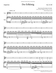 Schubert - Erlkonig for High Voice in G minor (Digital PDF Download)