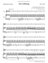 Schubert - Erlkonig for Medium Voice in F minor (Digital PDF Download)