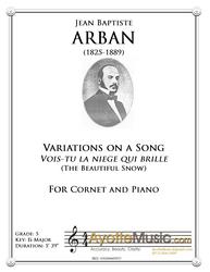 Arban - Variations on a song Vois-tu la niege qui brille (The Beautiful Snow) (Digital PDF Download)